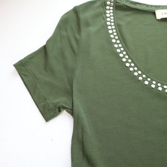 NEW L'Agence  Green embellishment neck line  size XS - Picture 4 of 10